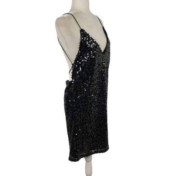 NWT Lulus Force of Fashion Black Backless Sequin Dress - Picture 11 of 14
